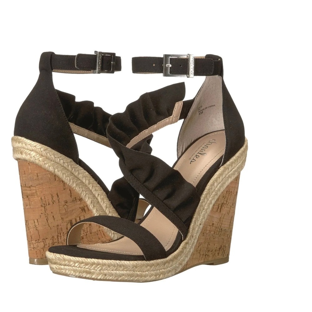 Charles by Charles David Brooke Wedge Sandal - Women's - Black - Size 5 1/2